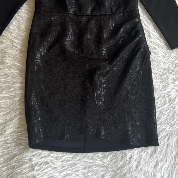 Eloquii Dress Black Embossed Ruched Strapless Cocktail NWT 22 Chic Party Glam - Picture 10 of 17